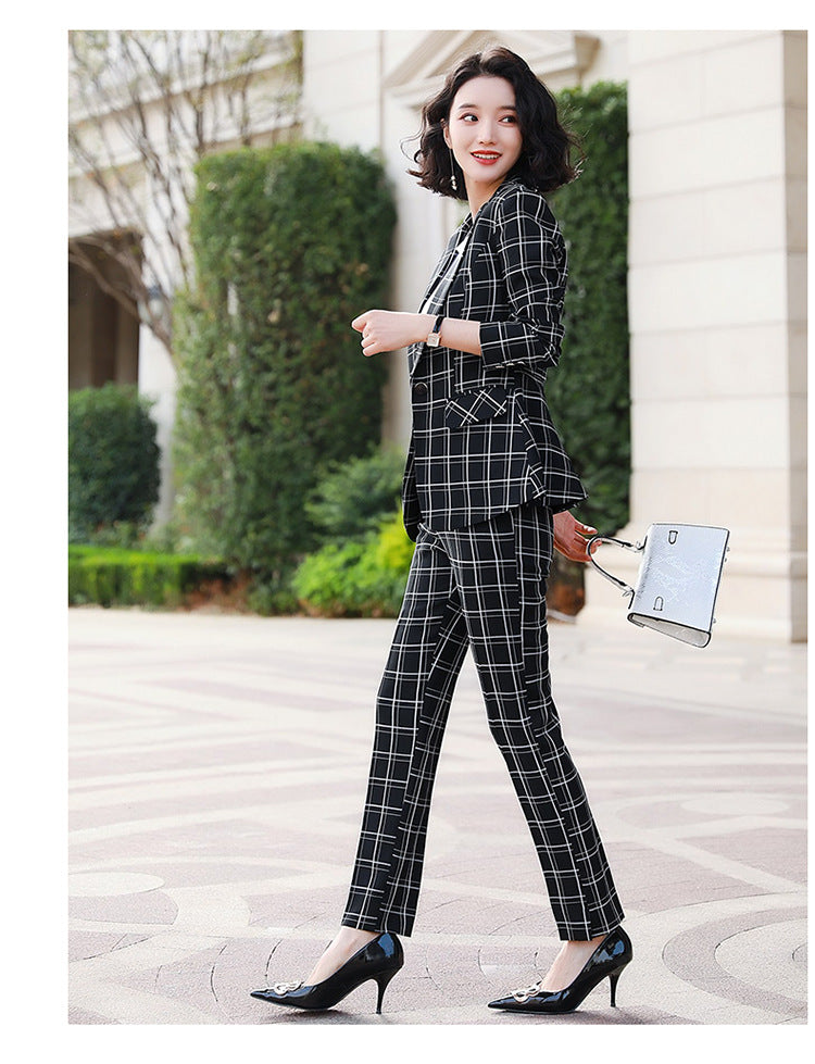 Two-Piece Uptown Girl Plaid Suit