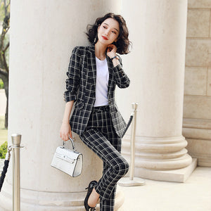 Two-Piece Uptown Girl Plaid Suit