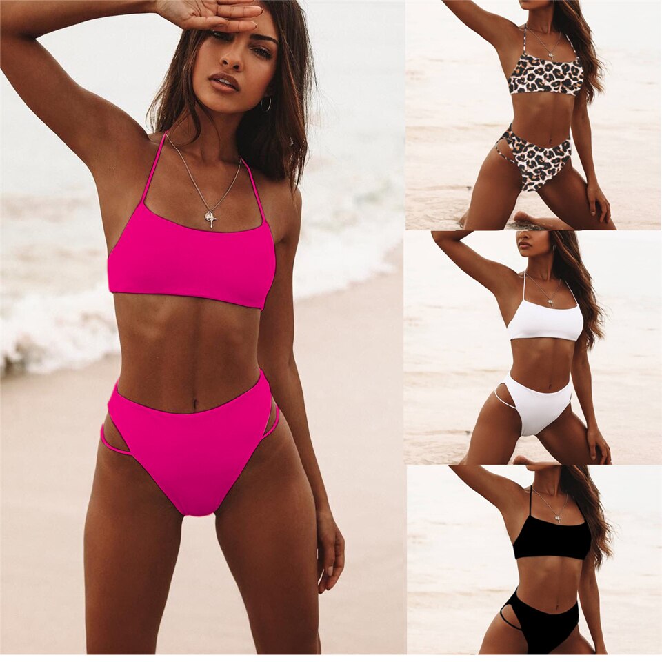 Two Piece Push Up High Waist Bikini