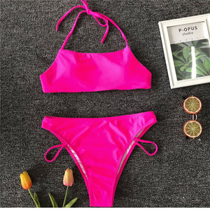 Two Piece Push Up High Waist Bikini