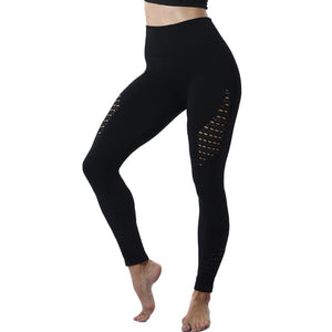 Mesh Insert Tummy Control Compression Yoga Pants