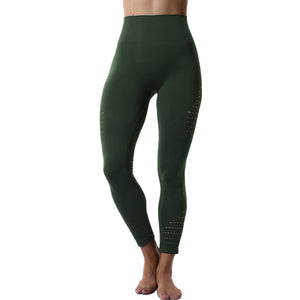 Mesh Insert Tummy Control Compression Yoga Pants