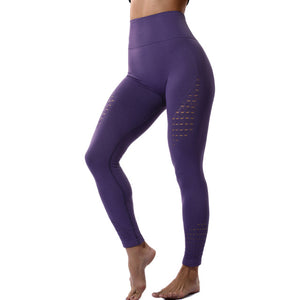 Mesh Insert Tummy Control Compression Yoga Pants