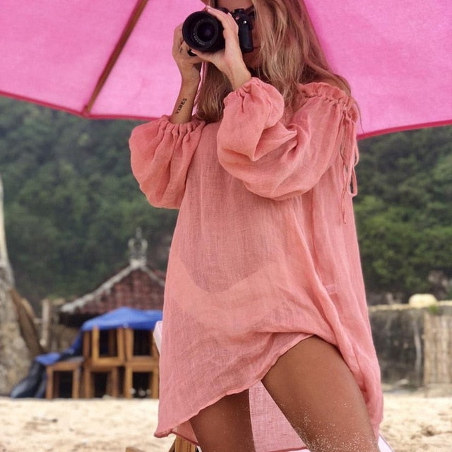 Linen Beach Cover-up Dress