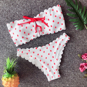 Two Piece Polka Dot Bikini Set