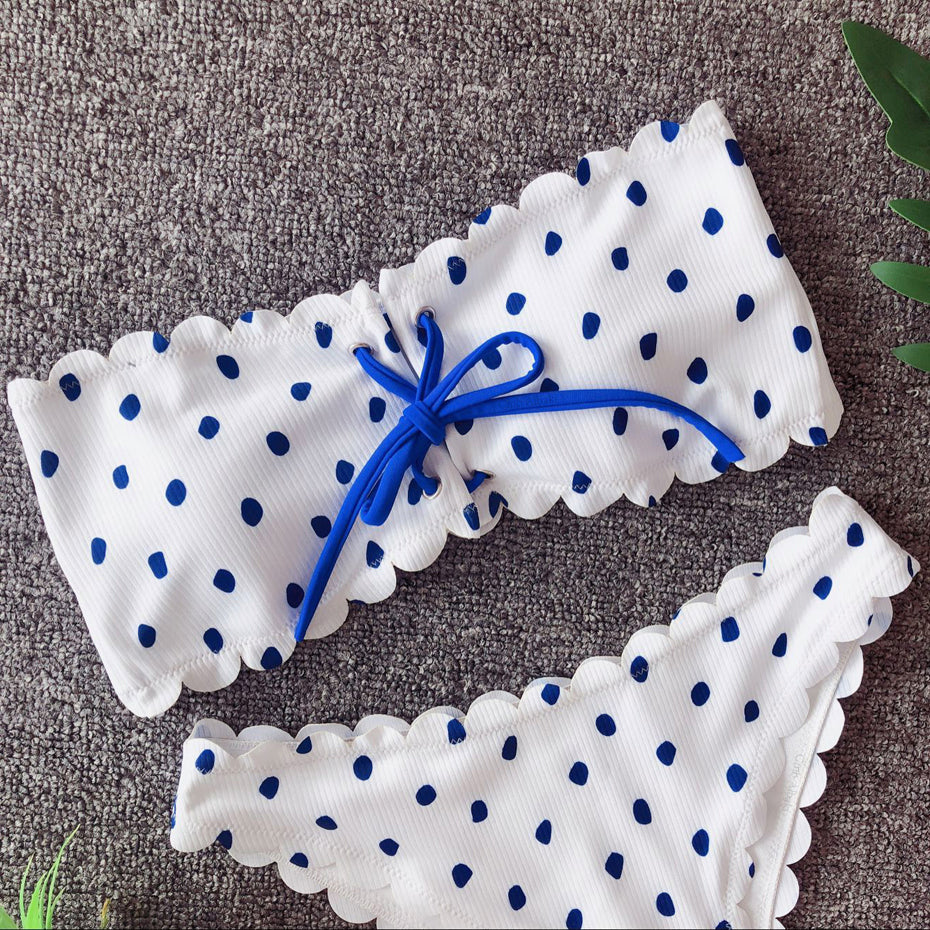 Two Piece Polka Dot Bikini Set