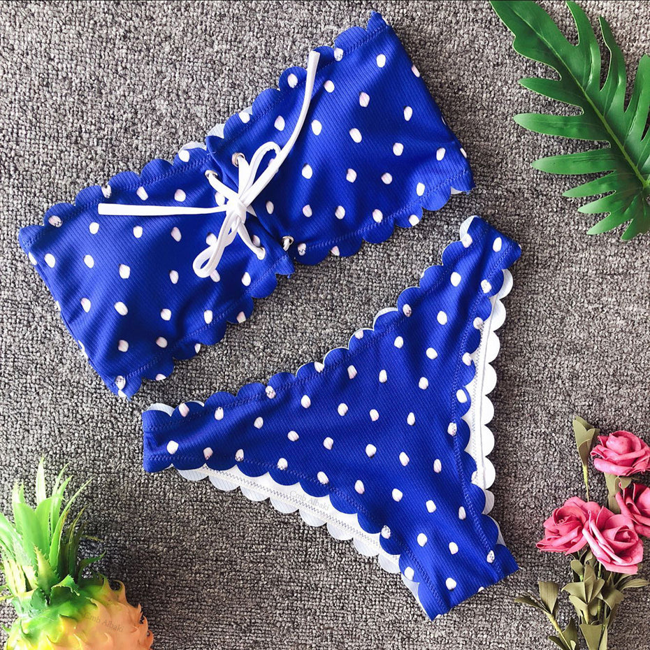 Two Piece Polka Dot Bikini Set