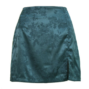 High Waist Satin Skirt