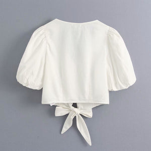 Tie Up Bow Waist Top