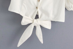 Tie Up Bow Waist Top