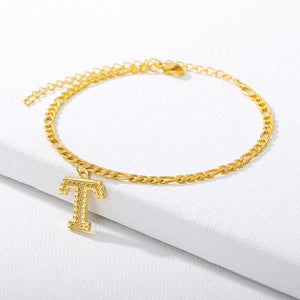 Gold Letter Anklet