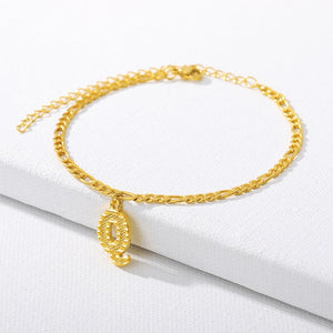 Gold Letter Anklet