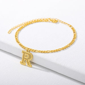 Gold Letter Anklet