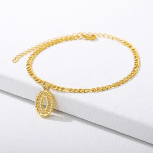 Gold Letter Anklet