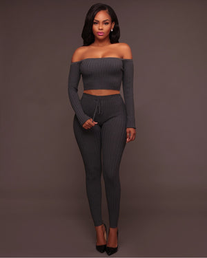 Bali Girl Off The Shoulder Crop Top Set