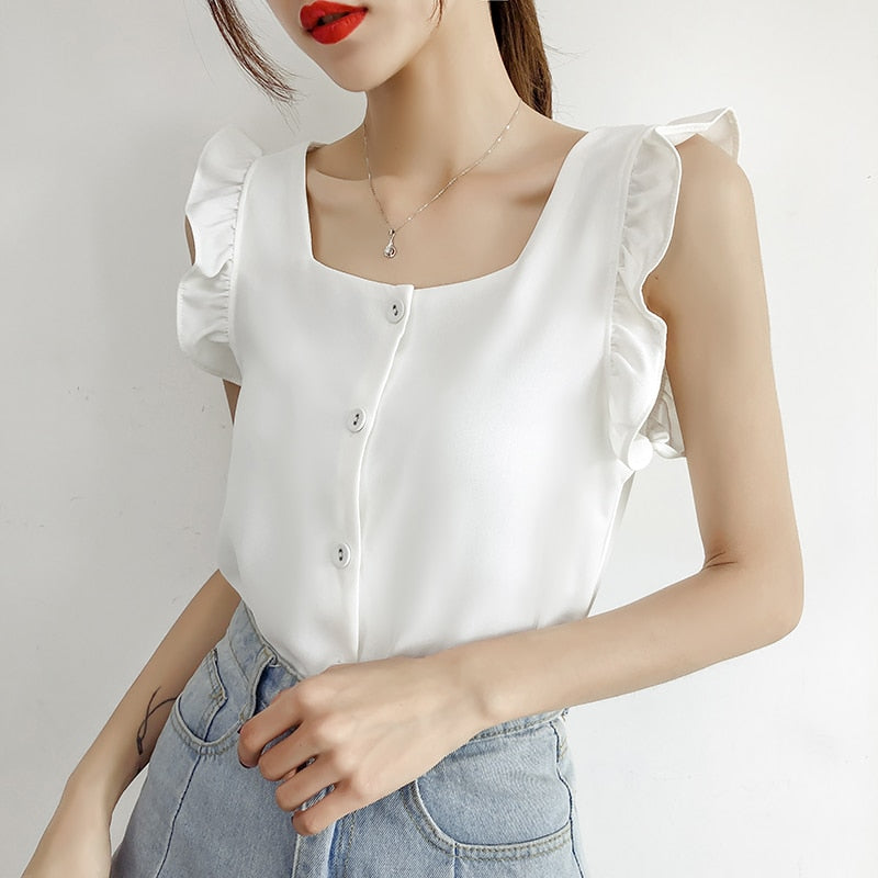 Vintage Ruffle Blouse