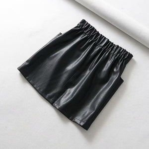 Faux Leather Jumper Skirt