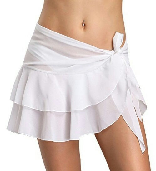 Ruffled Mini Chiffon Sarong