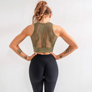 Racerback Padded Yoga Crop Top