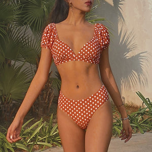 Vintage Polka Dot Two Piece Bikini