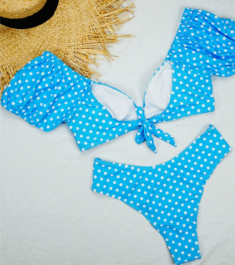 Vintage Polka Dot Two Piece Bikini