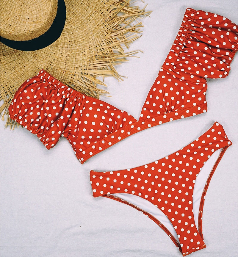 Vintage Polka Dot Two Piece Bikini