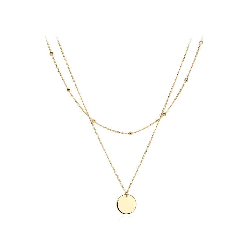 Multilayer Coin Pendant Necklace