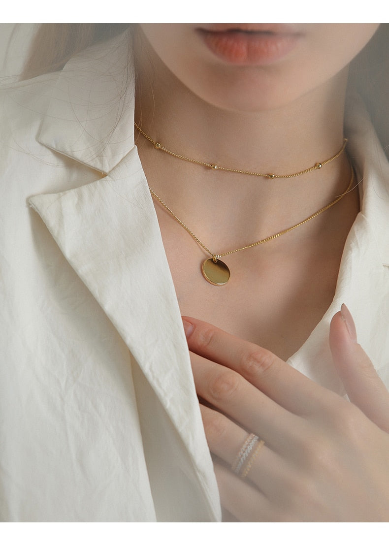 Multilayer Coin Pendant Necklace