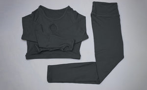 Long Sleeve Two Piece Compression Yoga Set