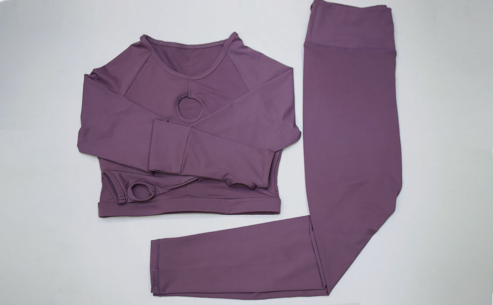 Long Sleeve Two Piece Compression Yoga Set