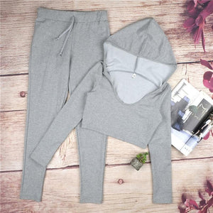 Long Sleeve hooded Two Piece Set