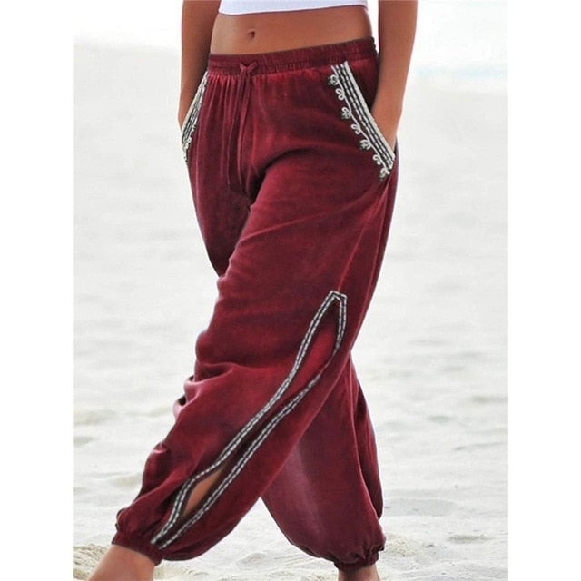 Boho Loose Wide Leg Pants