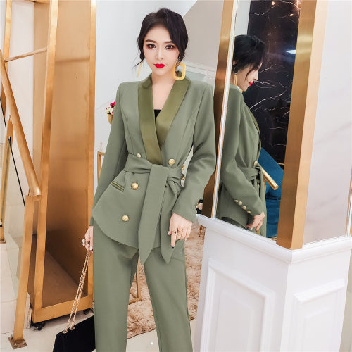 Two Piece Blazer Suit Set