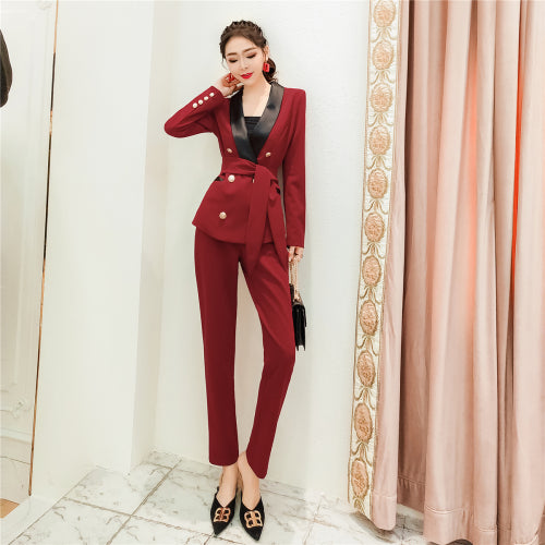 Two Piece Blazer Suit Set