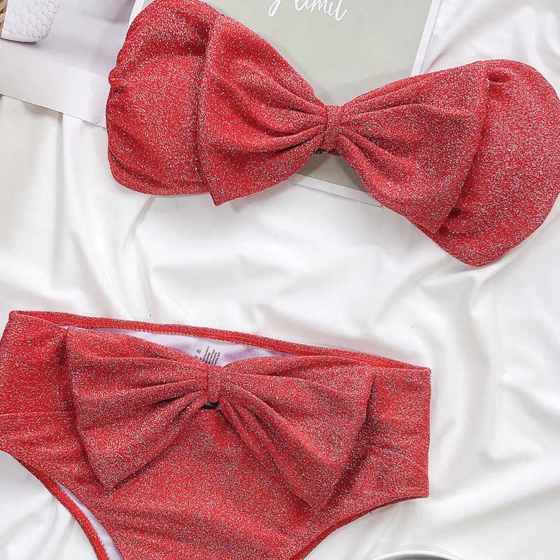 Bandeau High Waist Bikini Set