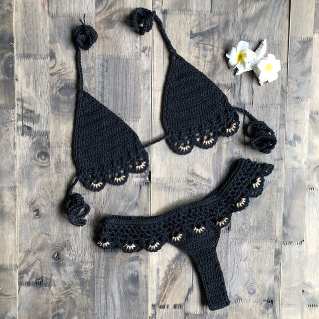 Two Piece Crochet Bathing Suit