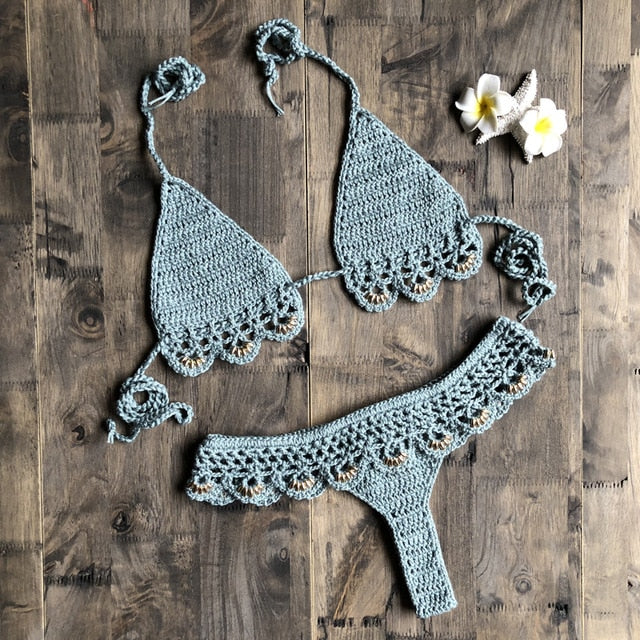 Two Piece Crochet Bathing Suit