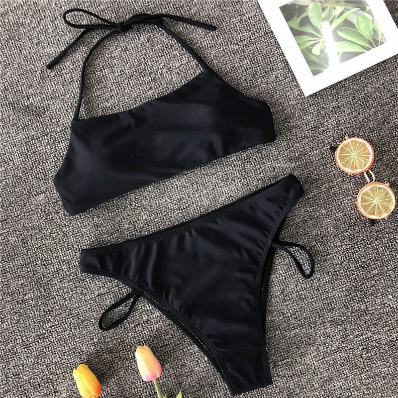 Two Piece Push Up High Waist Bikini