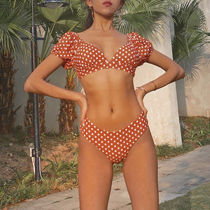 Vintage Polka Dot Two Piece Bikini