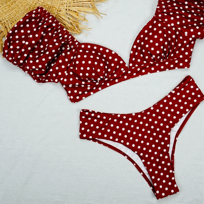 Vintage Polka Dot Two Piece Bikini