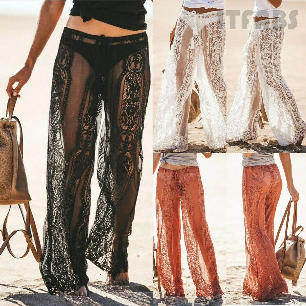 Floral Lace Pants Beach Pants