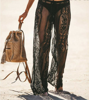 Floral Lace Pants Beach Pants