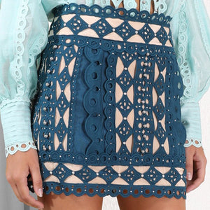 High Waist Vintage Tribal Skirt