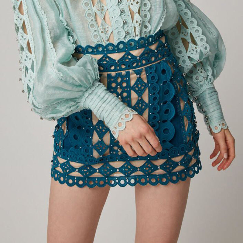 High Waist Vintage Tribal Skirt