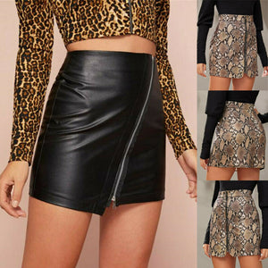 Snake Skin Zip Up Pencil Skirt