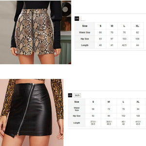 Snake Skin Zip Up Pencil Skirt