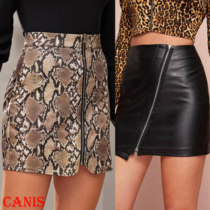 Snake Skin Zip Up Pencil Skirt