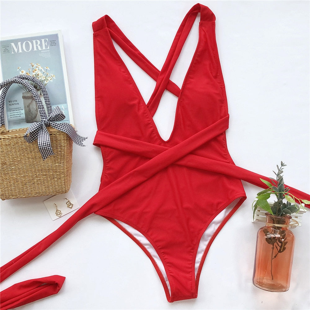 Vintage Lace Up Monokini