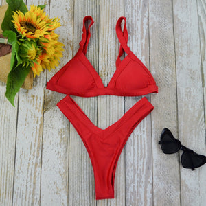 Patchwork Two Piece Push Up Bikini