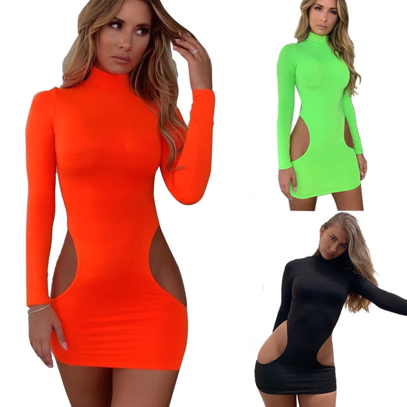 Hollow Out Pencil Bodycon Mini Dress